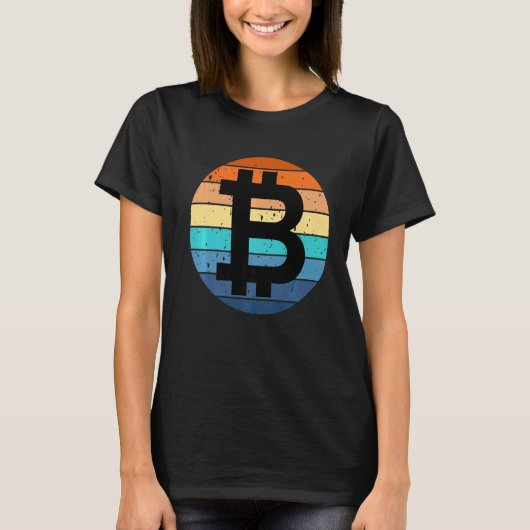 Bitcoin BTC Zonsondergang Crypto Meme Houd Cryptoc T-shirt (Voorkant)