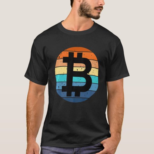 Bitcoin BTC Zonsondergang Crypto Meme Houd Cryptoc T-shirt (Voorkant)