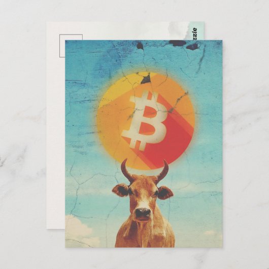 Bitcoin Bull All-Time-High (ATH) Briefkaart (Voorkant / Achterkant)