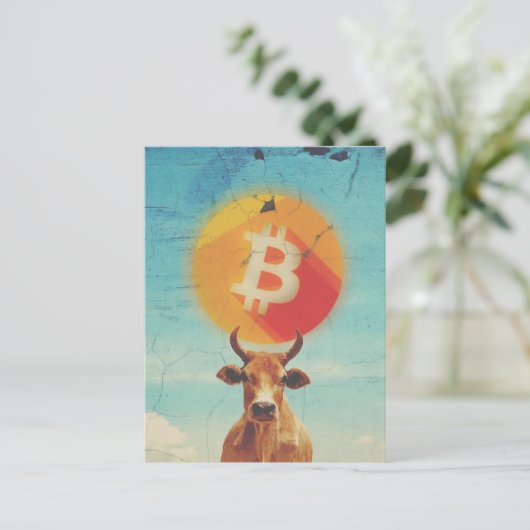 Bitcoin Bull All-Time-High (ATH) Feestdagenkaart (Staand voorkant)