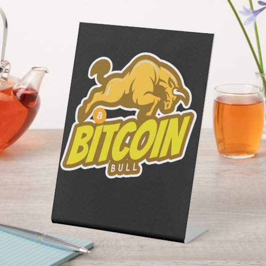 Bitcoin Bull run - BTC Crypto Reclamebord Met Voetstuk (Insitu)