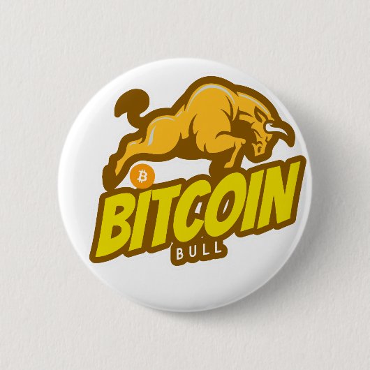 Bitcoin Bull run - BTC Crypto Ronde Button 5,7 Cm (Voorkant)