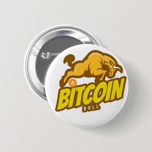 Bitcoin Bull run - BTC Crypto Ronde Button 5,7 Cm (Voorkant /achterkant)