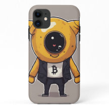 Bitcoin Character iPhone 11 Hoesje – grillig en E