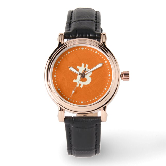 Bitcoin Classic Oranje (Neuron) Horloge (Voorkant)