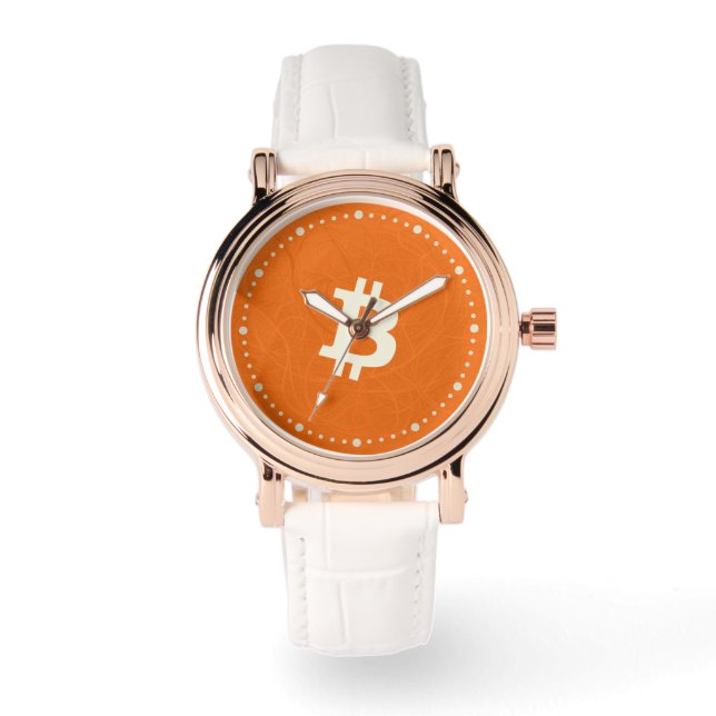 Bitcoin Classic Oranje (Neuron) Horloge (Voorkant)