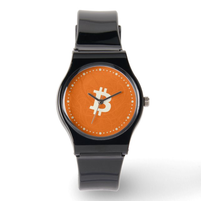 Bitcoin Classic Oranje (Neuron) Horloge (Voorkant)