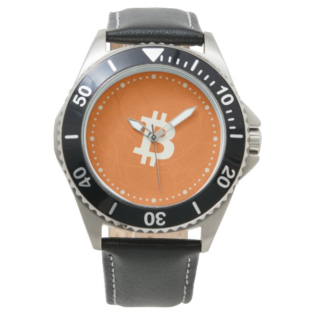 Bitcoin Classic Oranje (Neuron) Horloge (Voorkant)