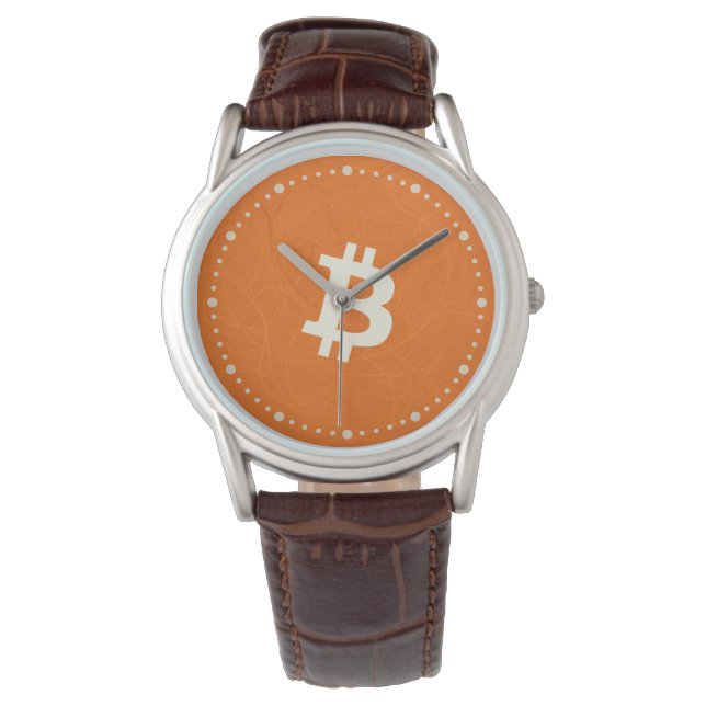 Bitcoin Classic Oranje (Neuron) Horloge (Voorkant)