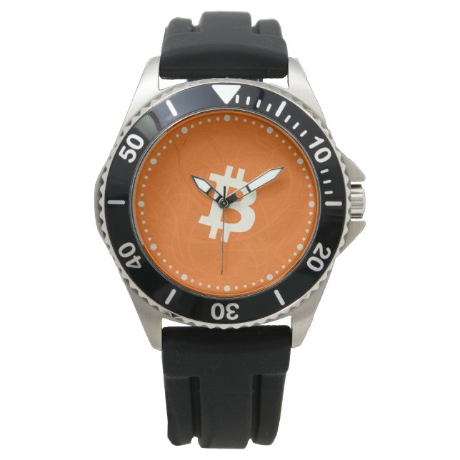 Bitcoin Classic Oranje (Neuron) Horloge (Voorkant)