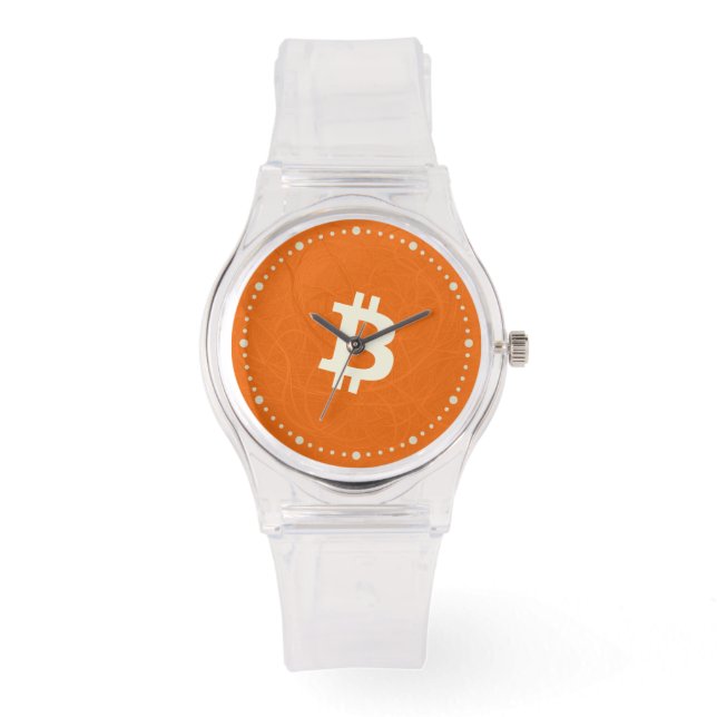 Bitcoin Classic Oranje (Neuron) Horloge (Voorkant)