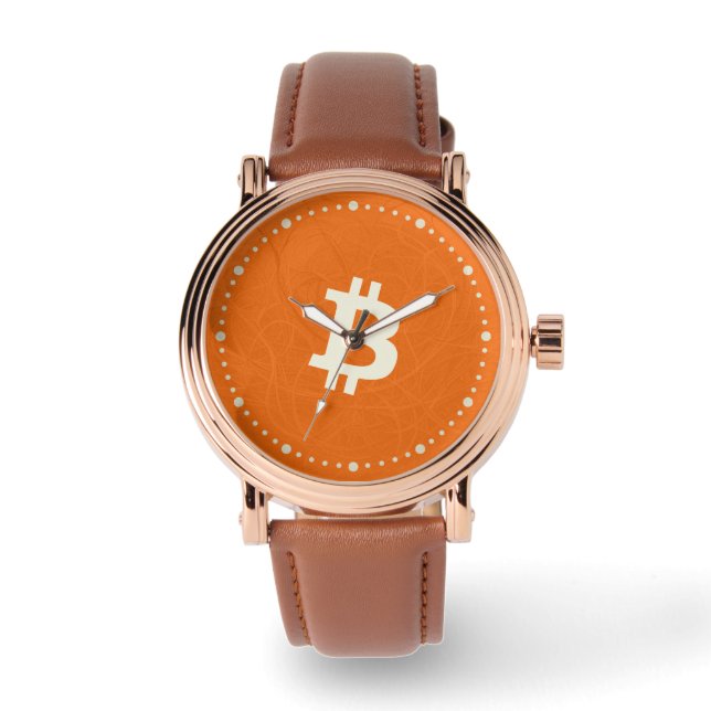 Bitcoin Classic Oranje (Neuron) Horloge (Voorkant)