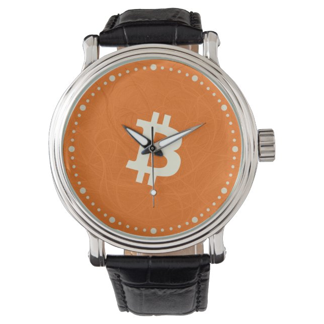 Bitcoin Classic Oranje (Neuron) Horloge (Voorkant)