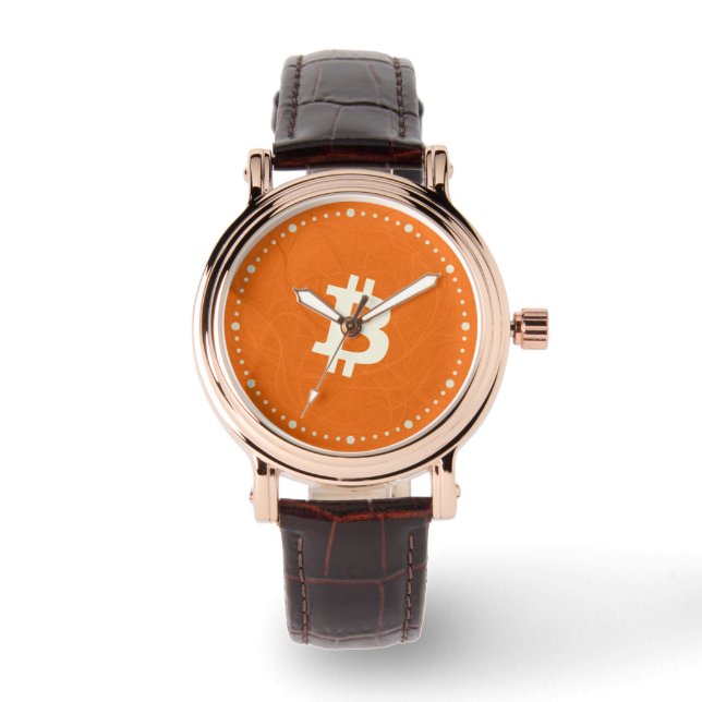Bitcoin Classic Oranje (Neuron) Horloge (Voorkant)