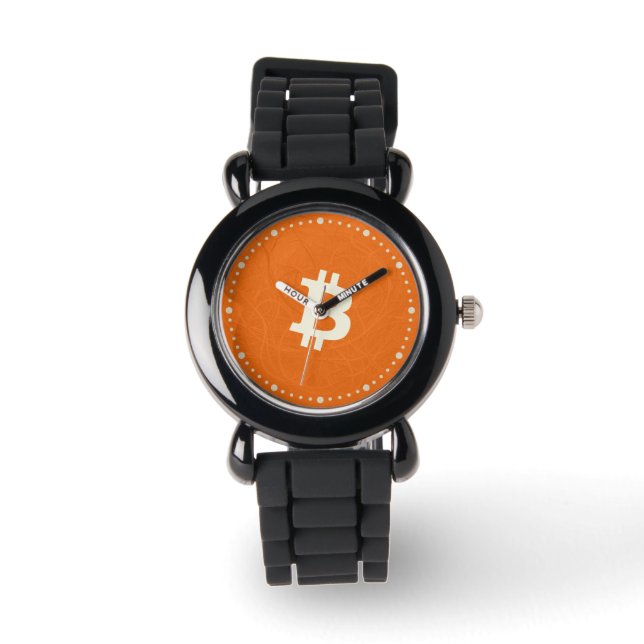 Bitcoin Classic Oranje (Neuron) Horloge (Voorkant)