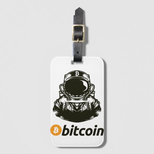 BITCOIN-Crypto Astronaut Bagagelabel (Voorkant (verticaal))