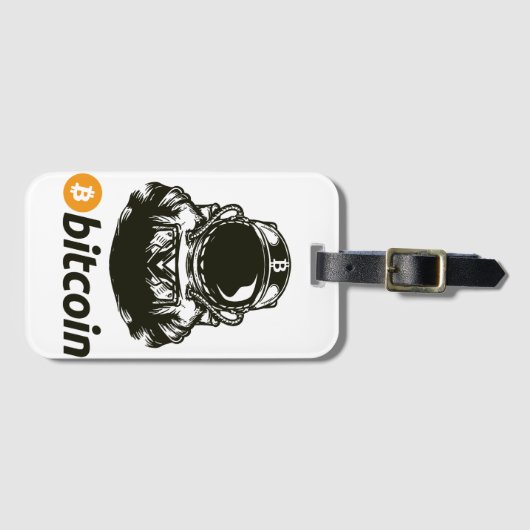 BITCOIN-Crypto Astronaut Bagagelabel (Voorkant (horizontaal))