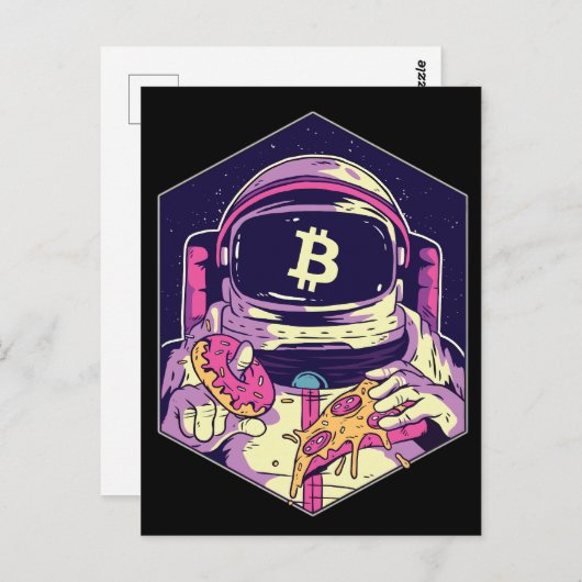 BITCOIN-Crypto Astronaut Briefkaart (Voorkant / Achterkant)