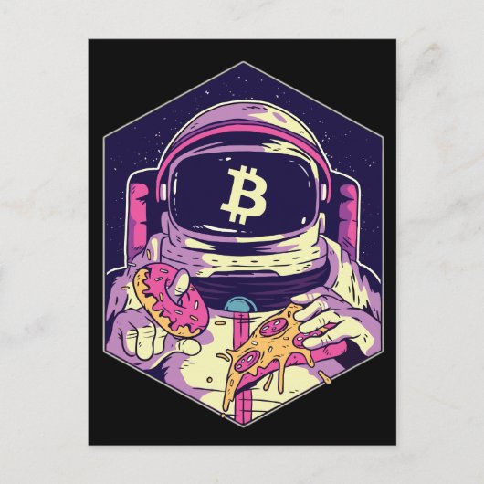 BITCOIN-Crypto Astronaut Briefkaart (Voorkant)