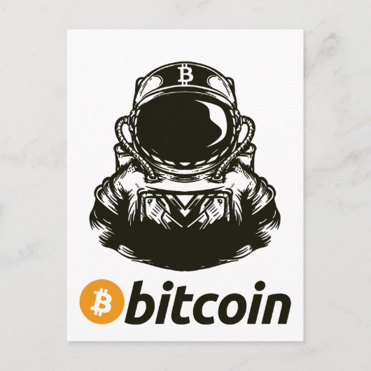 BITCOIN-Crypto Astronaut Briefkaart (Voorkant)