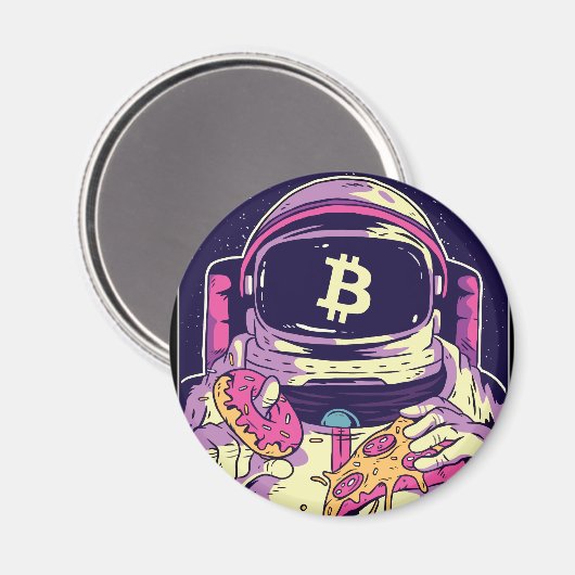 BITCOIN-Crypto Astronaut Magneet (Voorkant / Achterkant)