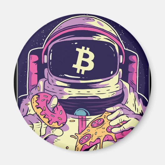 BITCOIN-Crypto Astronaut Magneet (Voorkant)