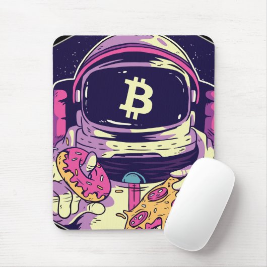 BITCOIN-Crypto Astronaut Muismat (Met muis)