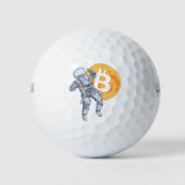 BITCOIN -Crypto astronaut- naar de maan Golfballen (Voorkant)