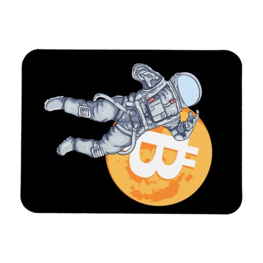 BITCOIN -Crypto astronaut- naar de maan Magneet (Horizontaal)