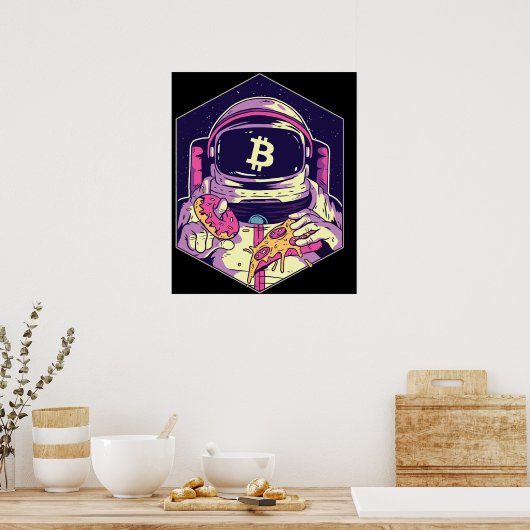 BITCOIN-Crypto Astronaut Poster (Keuken)