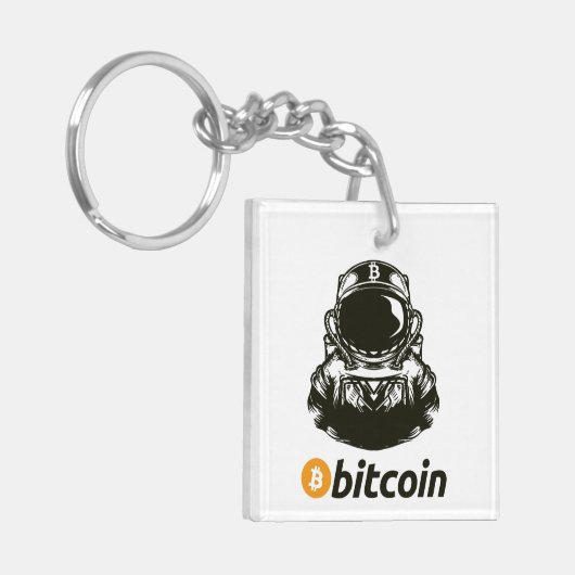BITCOIN-Crypto Astronaut - QR-code Sleutelhanger (Voorkant Links)