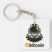 BITCOIN-Crypto Astronaut - QR-code Sleutelhanger (Voorkant)