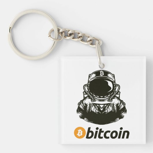 BITCOIN-Crypto Astronaut - QR-code Sleutelhanger (Voorkant)