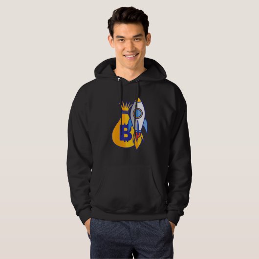 Bitcoin Crypto Bags To The Moon Cryptocurrency Dec Hoodie (Voorkant volledig)