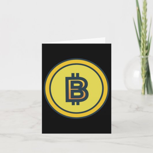 Bitcoin Crypto Design Sticker Kaart (Voorkant)