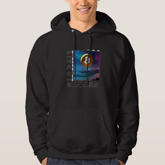 Bitcoin Crypto Invest Space Planet Money Hoodie (Voorkant)