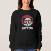 Bitcoin Crypto Panda Sun Glasses Retro Trui (Voorkant)