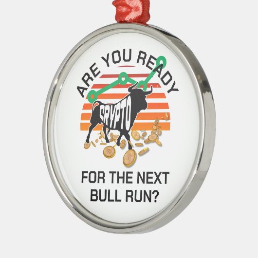 Bitcoin CRYPTOcurrency BULL RUN Metalen Ornament (Links)