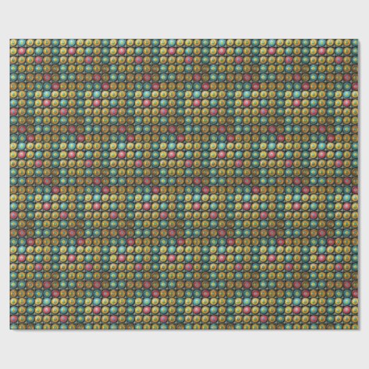 Bitcoin Cryptocurrency Collectie Gift Wrap Cadeaupapier (Vlak)