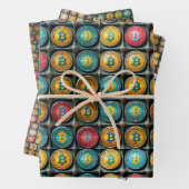 Bitcoin Cryptocurrency Collectie Gift Wrap Inpakpapier Vel (In situ)