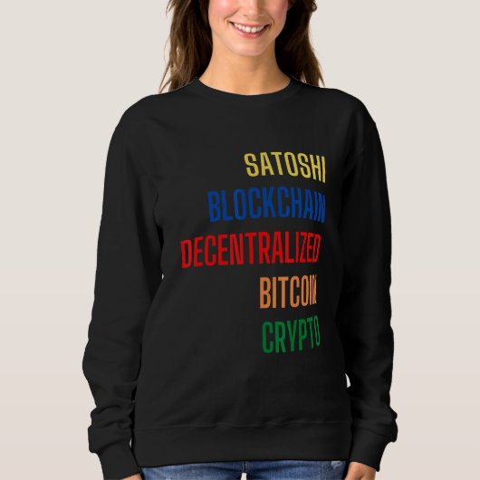 Bitcoin Cryptocurrency Crypto Satoshi Nakamoto Blo Trui (Voorkant)