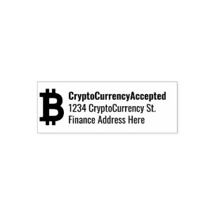 Bitcoin Cryptocurrency Handelaar Zelfinktende Stempel