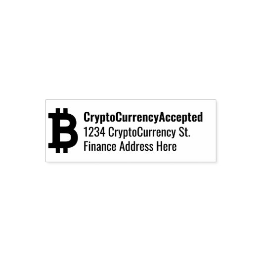 Bitcoin Cryptocurrency Handelaar Zelfinktende Stempel (Design)