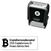 Bitcoin Cryptocurrency Handelaar Zelfinktende Stempel (In situ)