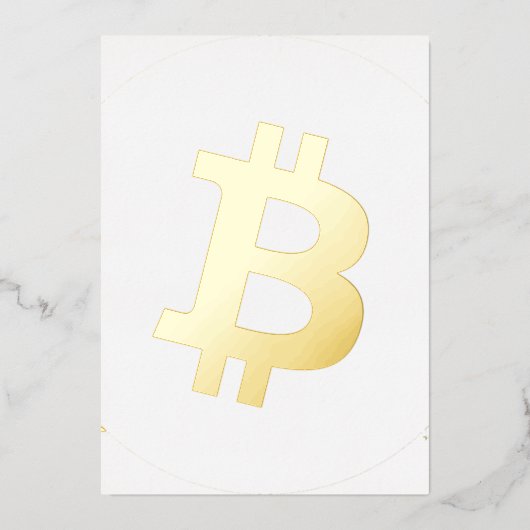 Bitcoin Cryptovaluta Logo Folie Uitnodiging (Voorkant)