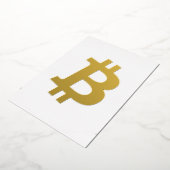 Bitcoin Cryptovaluta Logo Folie Uitnodiging (Gedraaid)