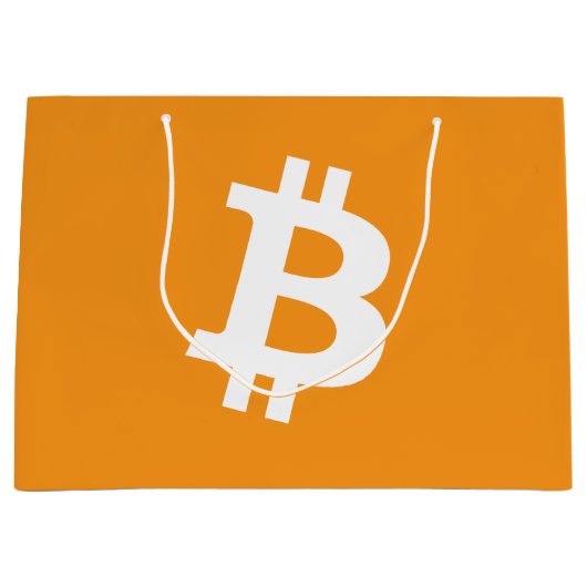 Bitcoin Cryptovaluta Logo Groot Cadeauzakje (Voorkant)