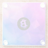 Bitcoin Crystal Glazen Onderzetter (Achterkant)