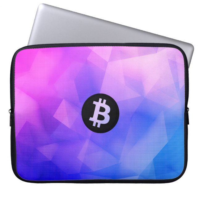 Bitcoin Crystal (Miami Style 2) Laptop Sleeve (Voorkant)