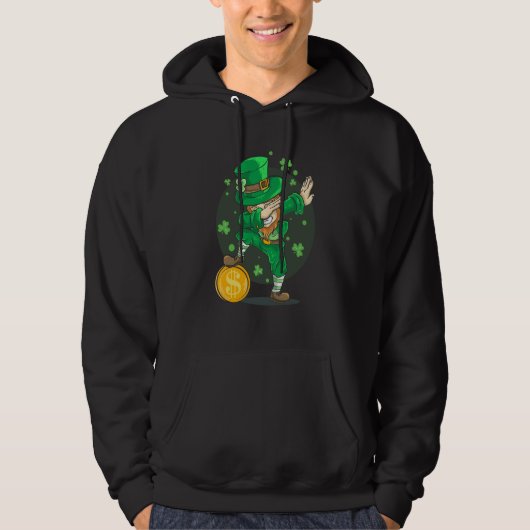 BITCOIN DABBING LEPRECHAUN BITCOIN ST PATRICK'S DA HOODIE (Voorkant)